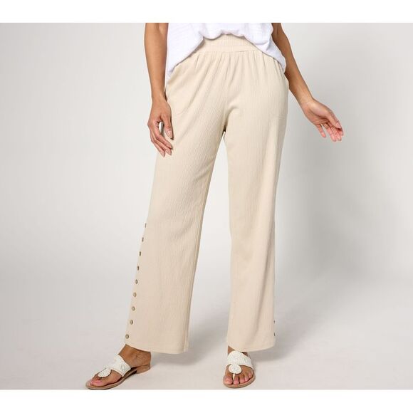 Belle by Kim Gravel Women's Petite Pants 2XP Packabelle Buttd Up Brown A644467 - Picture 1 of 4